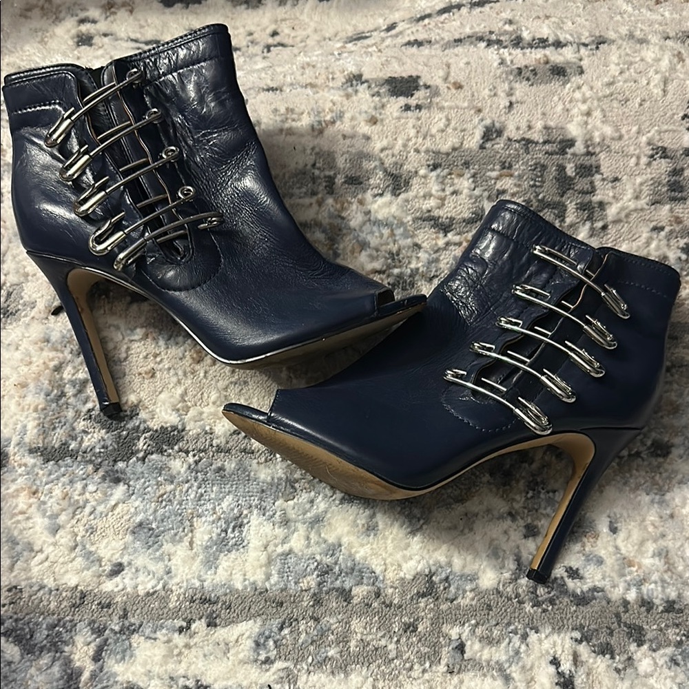 Katy Perry Elegant Navy Stiletto Ankle Boots